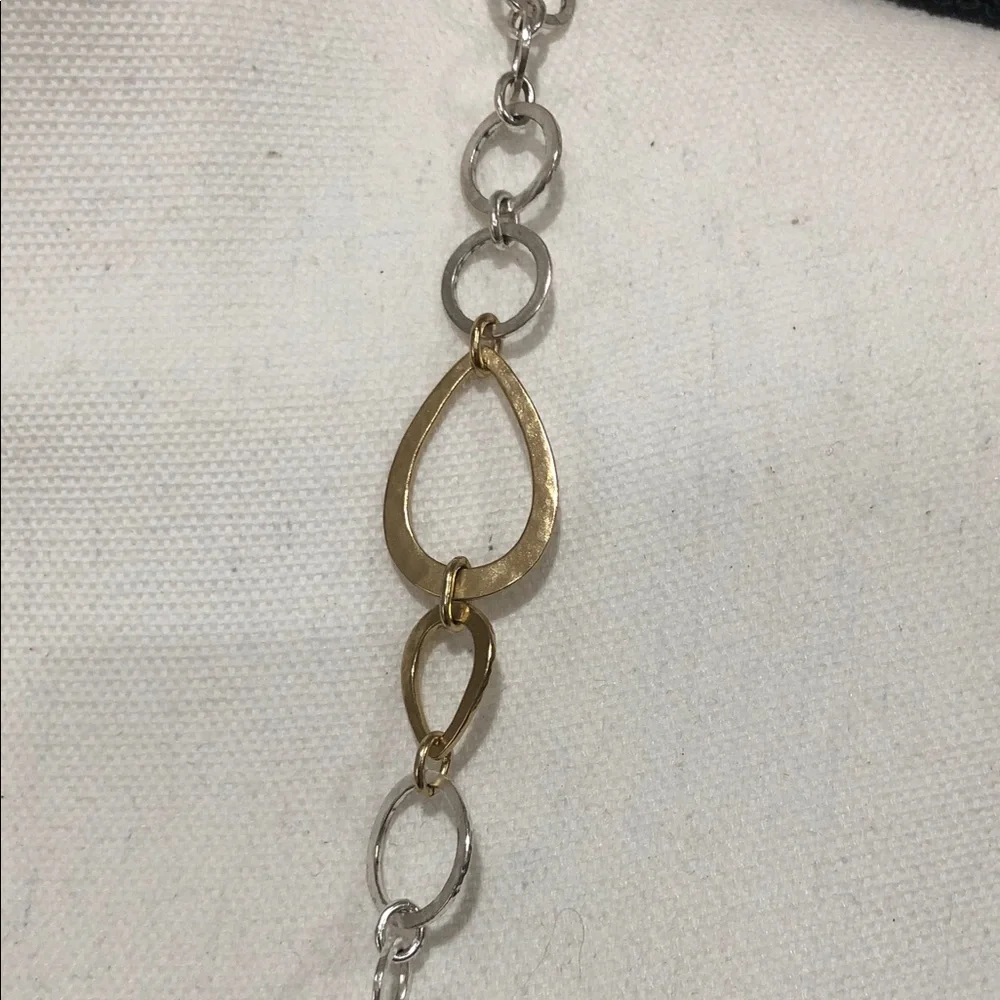 Stella & Dot Eternity Gold and Silver Teardrop Necklace - Picture 5 of 6